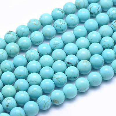 Natural Magnesite Beads Strands TURQ-G148-07-8mm-1
