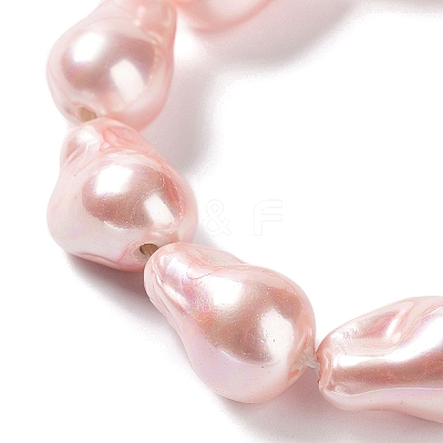 Electroplated Glass Imitation Pearl Beads Strands BSHE-G035-01A-03-1-1