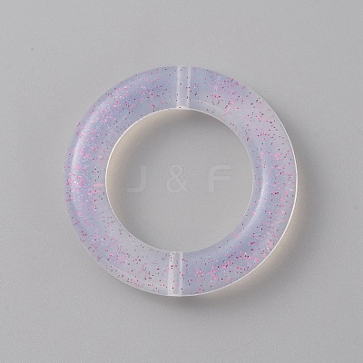 Ring Glitter Silicone Beads LS-SIL-WH0016-07A-01-1