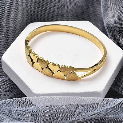 Ion Plating(IP) 304 Stainless Steel Hinged Bangles for Women BJEW-A011-19G-1