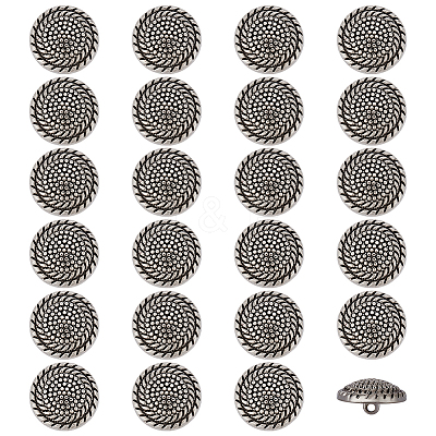24Pcs Alloy Shank Buttons BUTT-FG0001-44-1