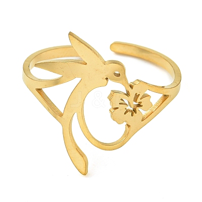 304 Stainless Steel Open Rings RJEW-S237-01G-1