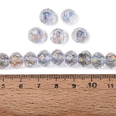 Handmade Foil Glass Beads FOIL-Q001-02D-1