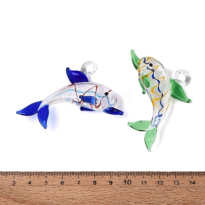 Handmade Lampwork Pendants LA-N048-19-1