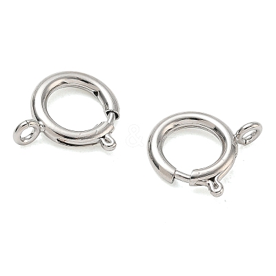 Brass Spring Ring Clasps KK-CBA1AE8-05G-P-1