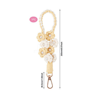 Hand-woven Flower Pendant Decorations KEYC-TAC0009-02KCG-02-1
