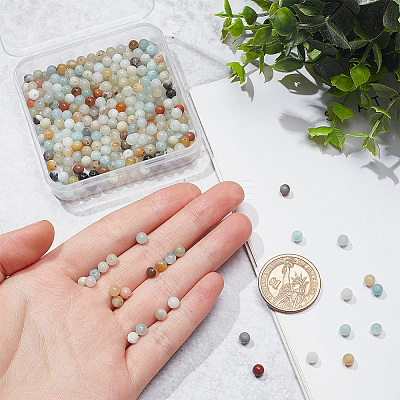 3 Strands Natural Flower Amazonite Beads Strands G-NB0004-43-1