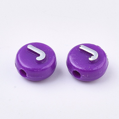 Plating Opaque Acrylic Beads MACR-SZ0001-46D-1