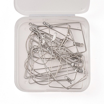Tarnish Resistant 304 Stainless Steel Wire Pendants STAS-X0017-14P-1