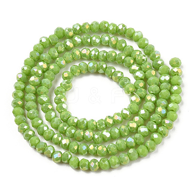 Electroplate Glass Beads Strands EGLA-A044-P6mm-B30-1