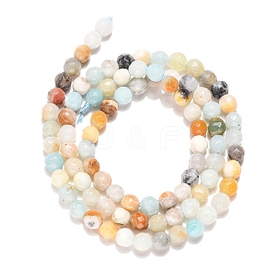 Natural Flower Amazonite Beads Strands X-G-G545-06-1