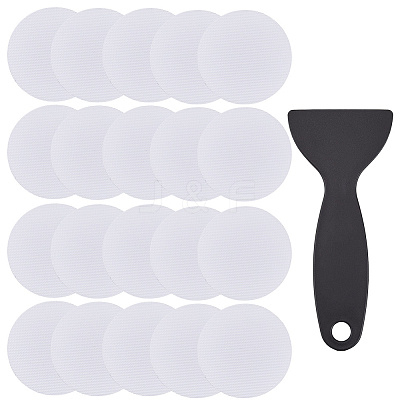 Flat Round PEVA Bathtub Non-Slip Stickers AJEW-CN0003-85A-1