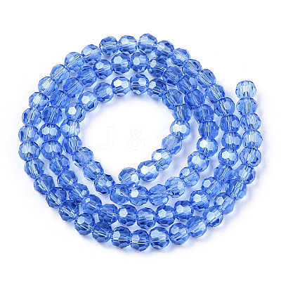 Electroplate Glass Bead Strands EGLA-R015-4mm-10-1