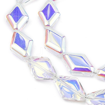 Electroplate Glass Beads Strands EGLA-B010-01A-AB02-1