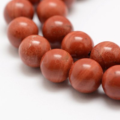 Natural Red Jasper Beads Strands G-E375-8mm-03-1