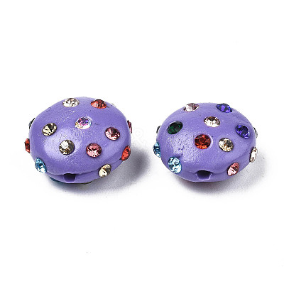 Polymer Clay Rhinestone Beads RB-S056-27D-1