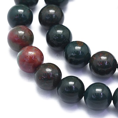 Natural Bloodstone Beads Strands G-K310-C04-8mm-1