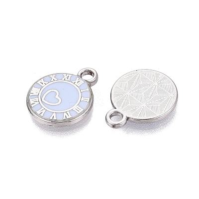 Rack Plating Alloy Enamel Pendants ENAM-N070-01A-03P-03-1