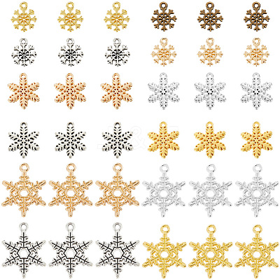 120Pcs 12 Styles Alloy Pendants FIND-SC0011-95-1
