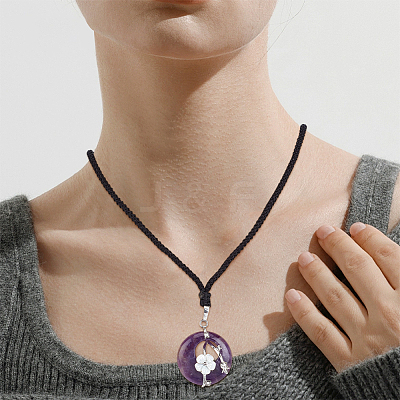Rope Adjustable Necklaces Making MAK-WH0016-07B-1