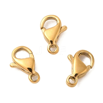 Ion Plating(IP) 304 Stainless Steel Lobster Claw Clasps STAS-AB09-G-01-1