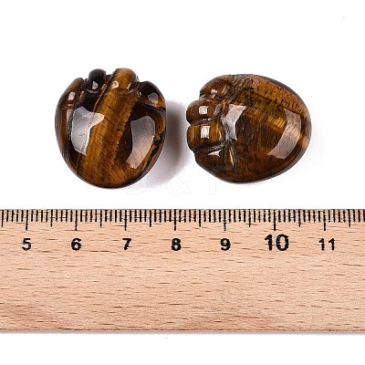 Natural Tiger Eye Footprint Figurines DJEW-N003-02D-1