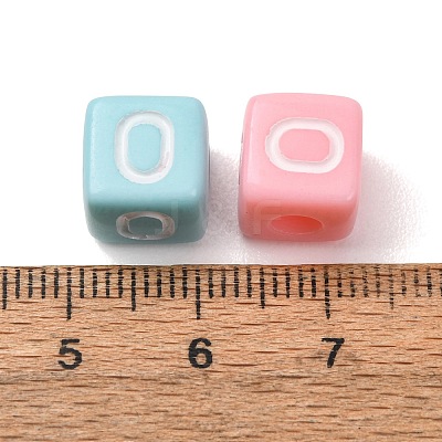 Opaque Acrylic European Beads AC-CBA7A73-01O-1
