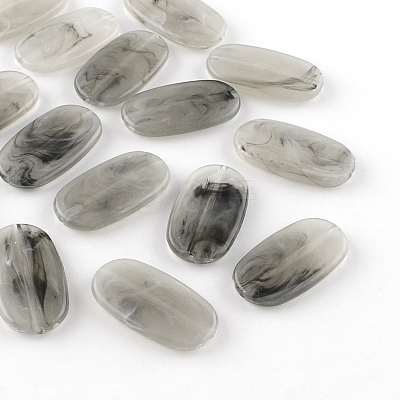 Oval Imitation Gemstone Acrylic Beads OACR-R048-15-1