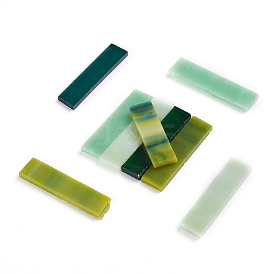 Glass Mosaic Tiles Cabochons GLAA-G072-05C-1