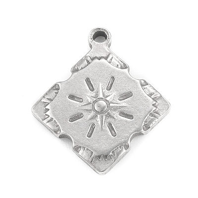 Tarnish Resistant 304 Stainless Steel Pendant Rhinestone Settings STAS-F287-52P-1