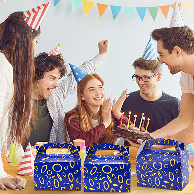12Pcs Ring Printed Cardboard Paper Packing Boxes with Die Cut Hole Handles CON-WH0085-187-1