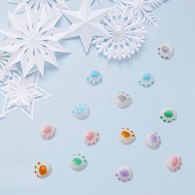 60Pcs 6 Colors Opaque Acrylic Beads SACR-DC0001-05-1