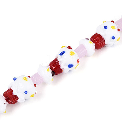 Handmade Lampwork Beads Strands LAMP-N028-12-1