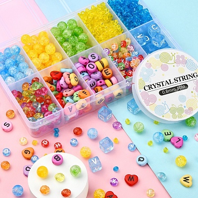 Transparent & Opaque Acrylic Beads DIY-YW0005-71-1
