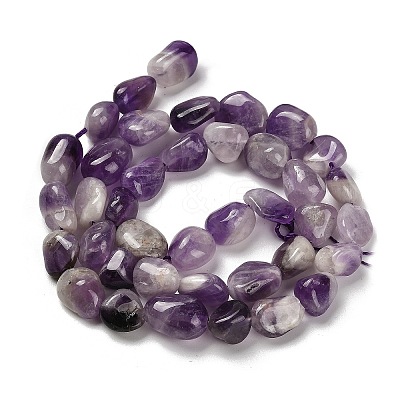 Natural Chevron Amethyst Beads Strands G-P497-01E-84-1