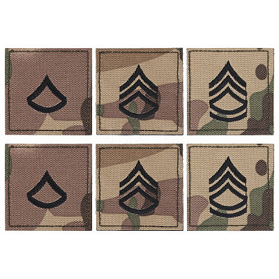 6Pcs 3 Styles Polyester Epaulette Camouflage PATC-FH0001-27B-1