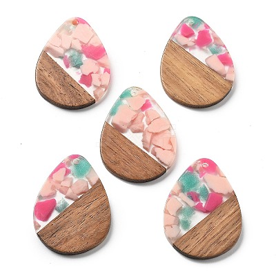 Resin and Walnut Pendants FIND-R051-04G-1