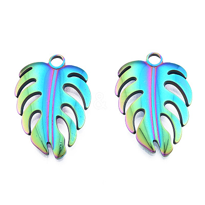 Ion Plating(IP) 201 Stainless Steel Pendants STAS-N098-252M-1