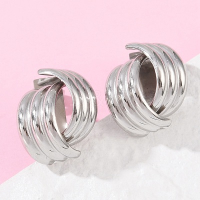 304 Stainless Steel Stud Earrings EJEW-S265-04P-1