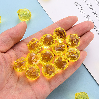 Transparent Acrylic Pendants TACR-T024-05B-916-1