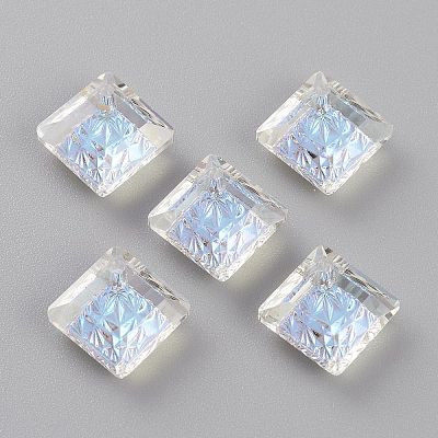 Embossed Glass Rhinestone Pendants GLAA-J101-03A-001MO-1