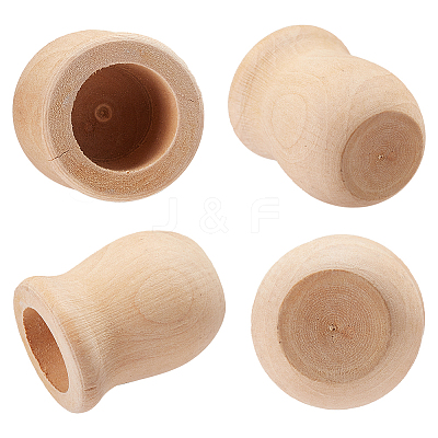 Unfinished Blank Wooden Vase WOOD-GF0001-04-1