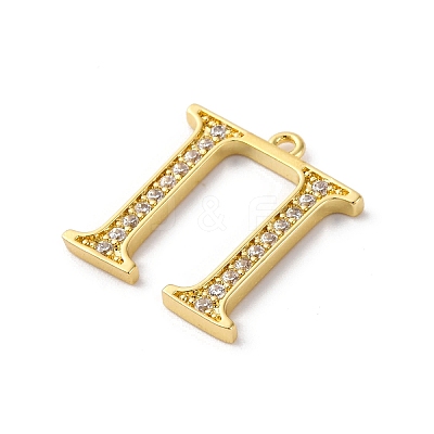 Rack Plating Brass Micro Pave Cubic Zirconia Pendant KK-H449-76G-23-1
