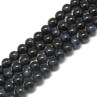 Natural Tiger Eye Beads Strands X-G-S300-8mm-107F-1