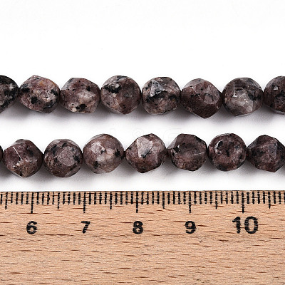 Dyed Natural Sesame Jasper Beads Strands G-T139-8mm-47D-1