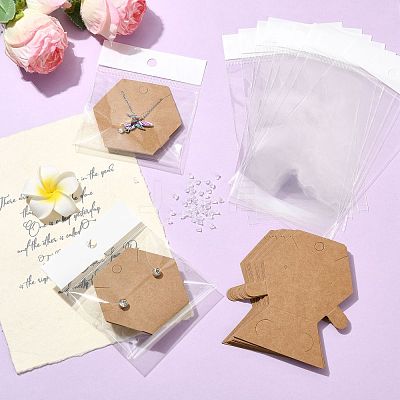 40Pcs Paper Jewelry Display Cards CDIS-FS0001-32C-1