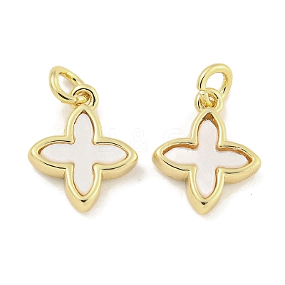 Brass with Sea Shell Charms KK-Q820-15G-1