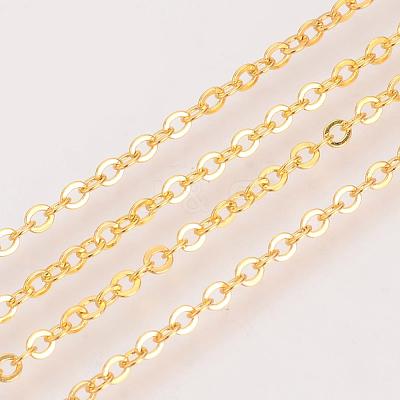 Brass Cable Chains Necklaces MAK-R019-G-1