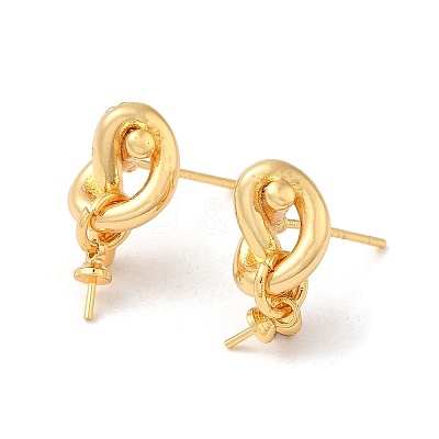 Brass Stud Earring Findings KK-M270-28G-1