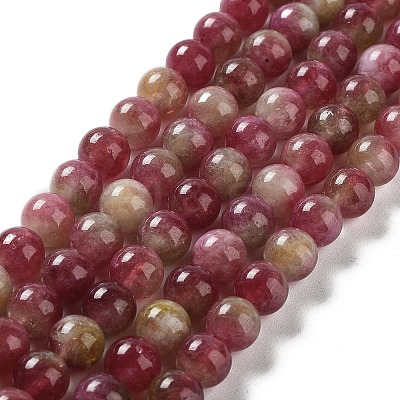 Natural Jade Imitation Watermelon Tourmaline Beads Strands X-G-NH0006-A01-02-1-1